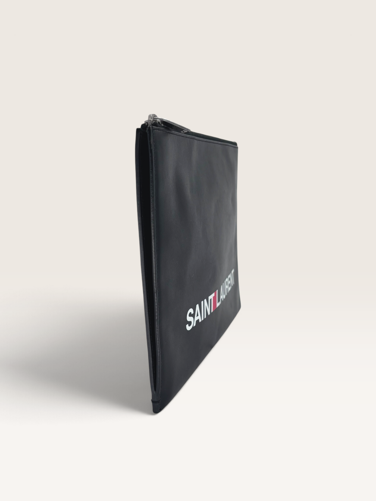Saint laurent pochette en cuir lisse