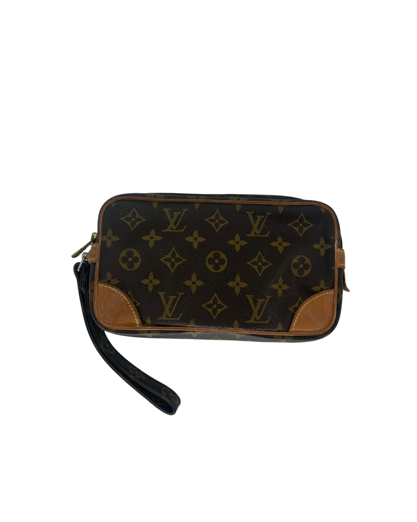 Louis Vuitton Pochette dragonne monogram marron