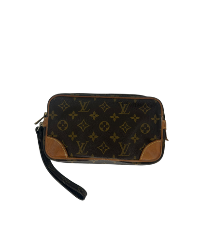 Louis Vuitton Pochette dragonne monogram marron