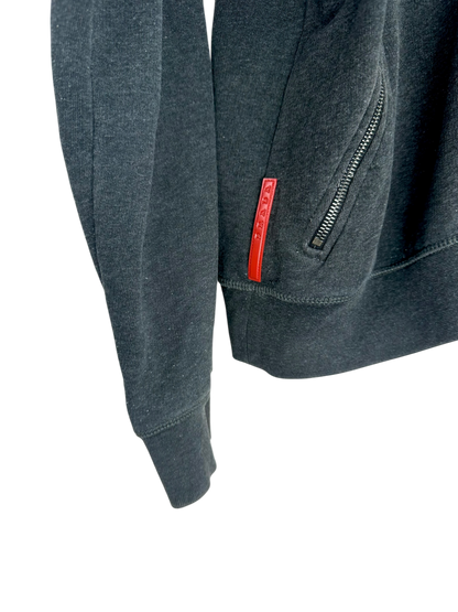 Prada gilet à capuche bi matière