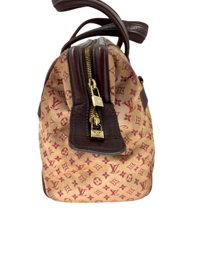 Louis Vuitton Sac à main en toile bordeaux