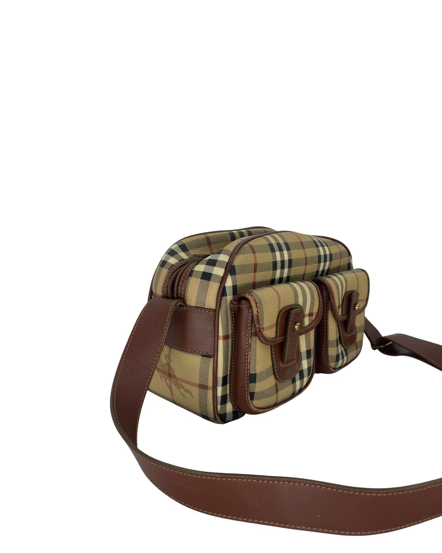 Burberry Sac bandoulière tartan beige
