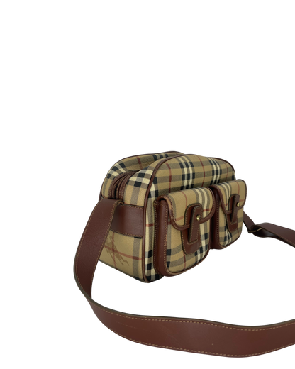Burberry Sac bandoulière tartan beige