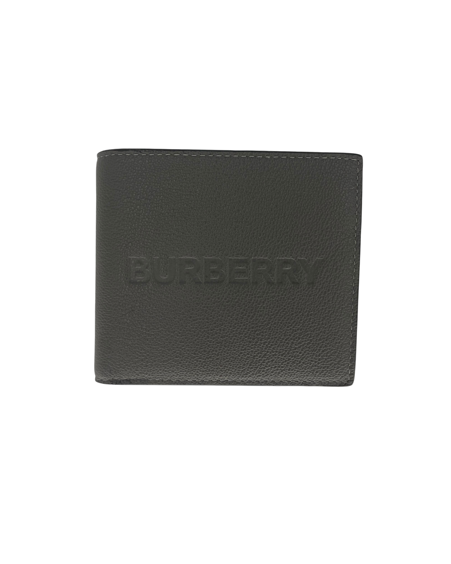 Burberry Portefeuille en cuir gris