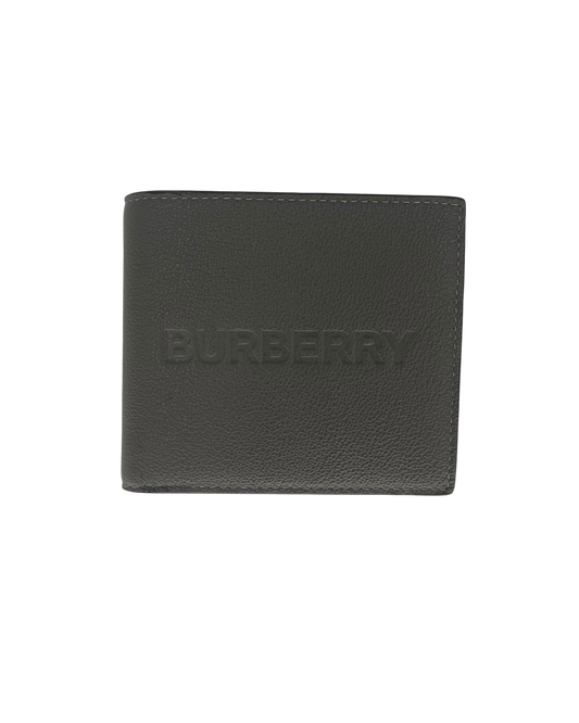 Burberry Portefeuille en cuir gris