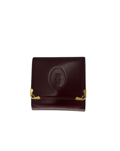 Cartier Porte-monnaie en cuir rouge