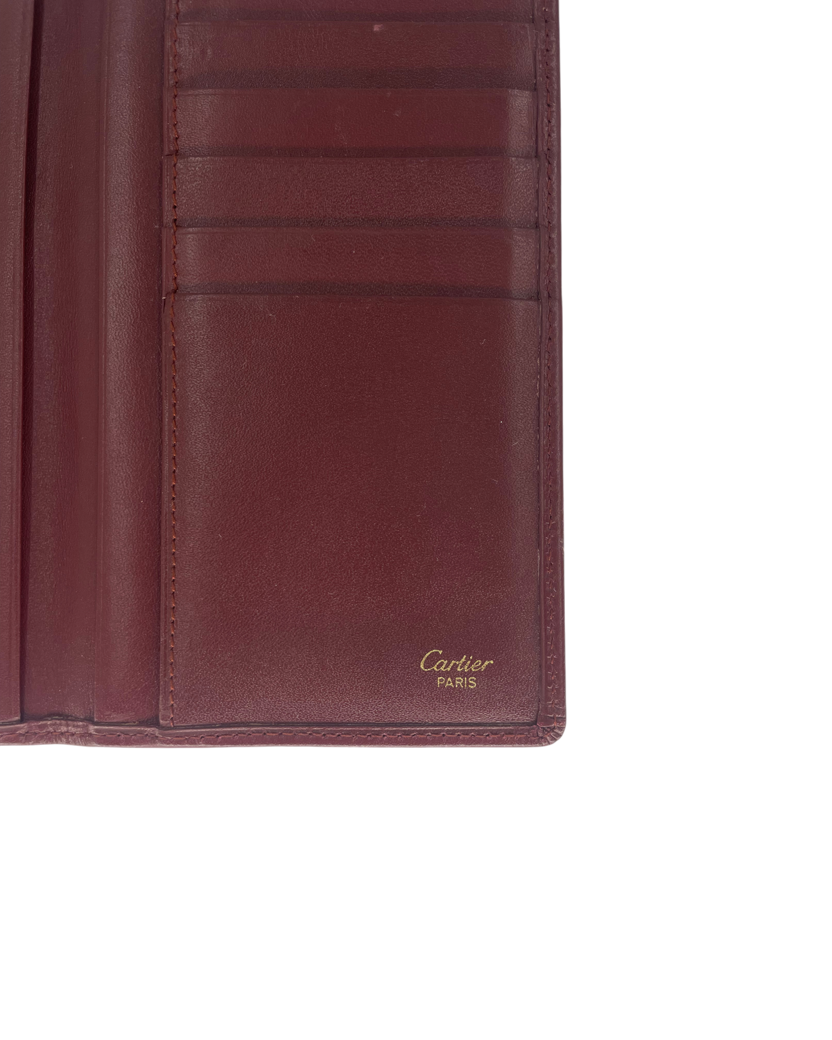 Cartier Portefeuille en cuir bordeaux
