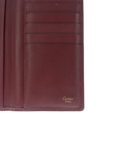 Cartier Portefeuille en cuir bordeaux