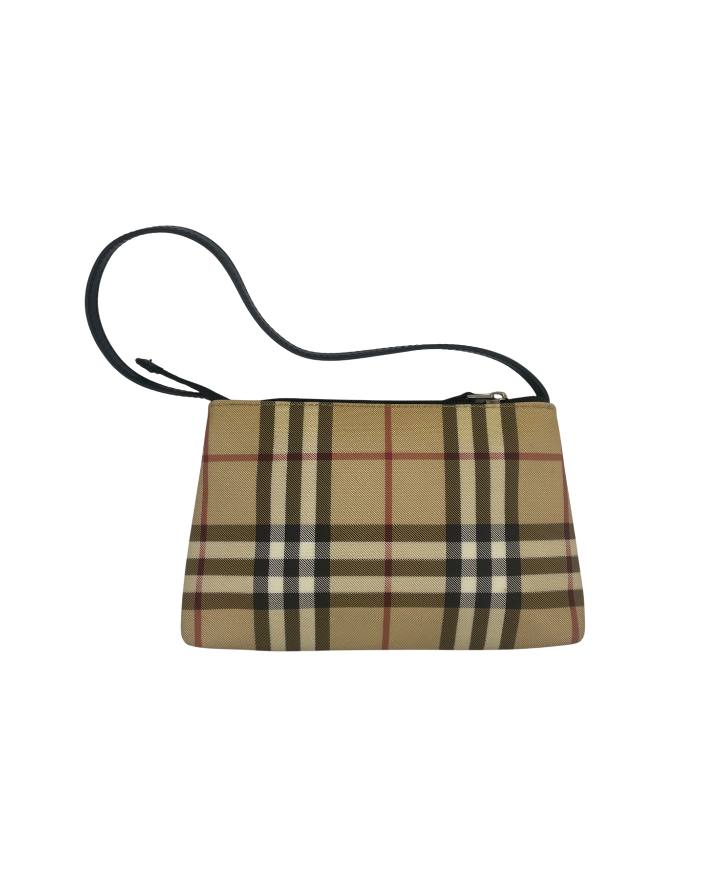 Burberry sac porté épaule tartan beige