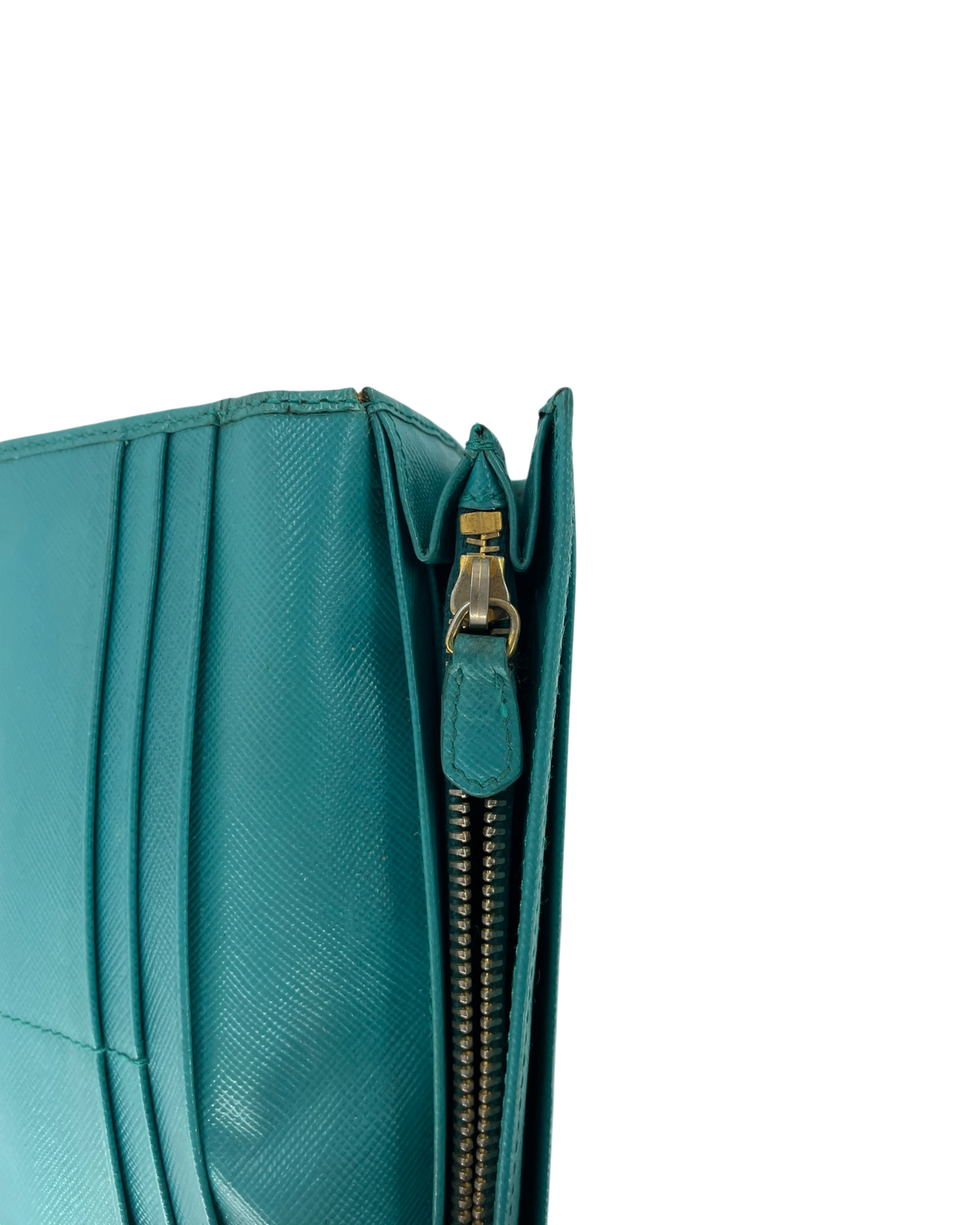 Prada portemonnaie cuir safiano tiffany