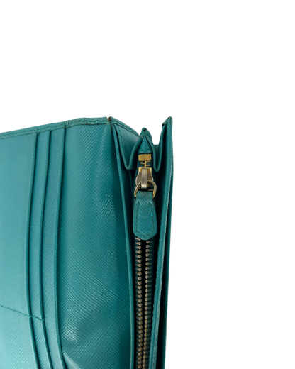 Prada portemonnaie cuir safiano tiffany