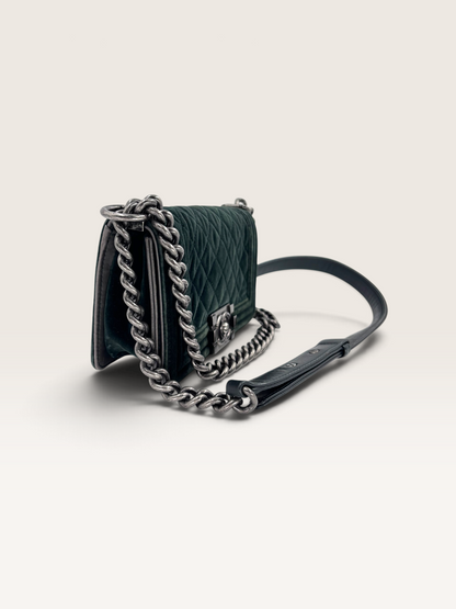 Chanel Boy CC timeless mini sac en velour