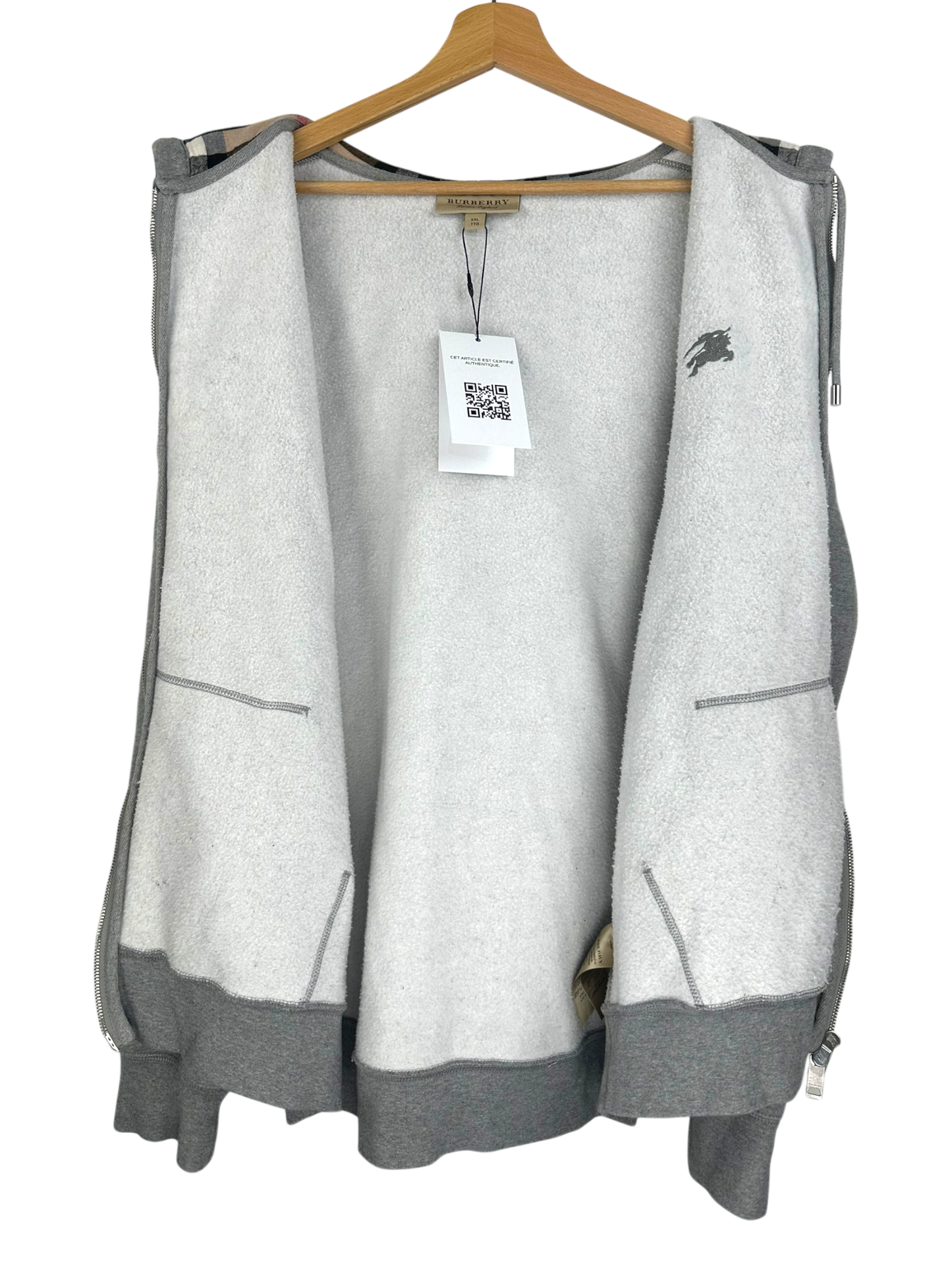 Burberry gilet à capuche