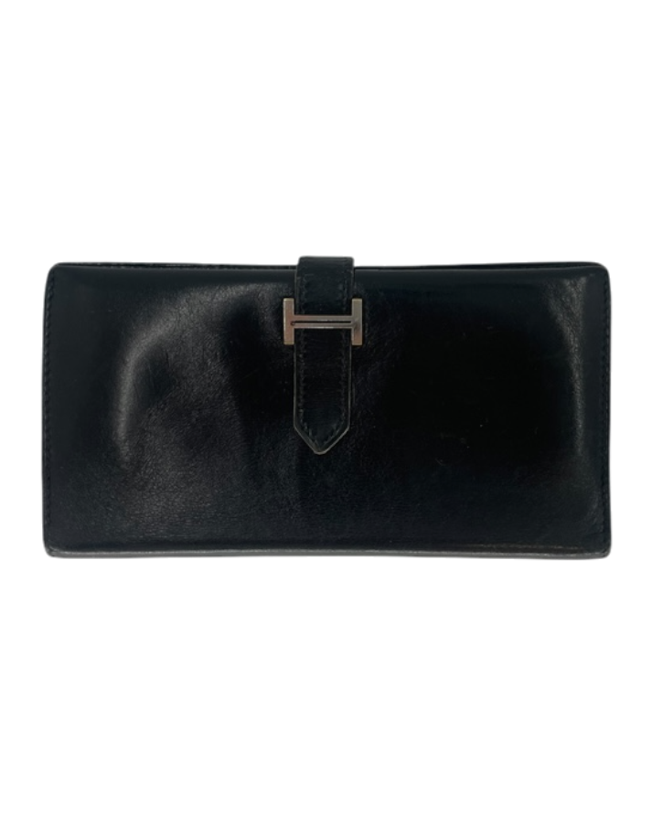 Hermes Porte-monnaie cuir noir