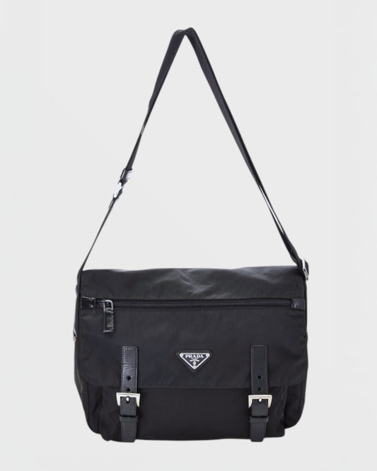Prada nylon double messenger