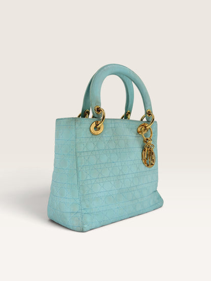 Dior Lady medium Bleu Tiffany