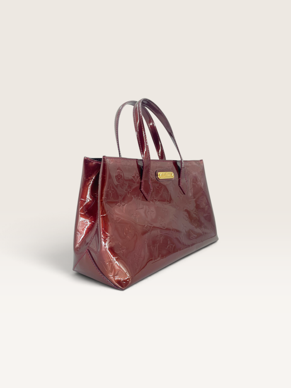 Louis vuittonn sac Wilshire en cuir vernis