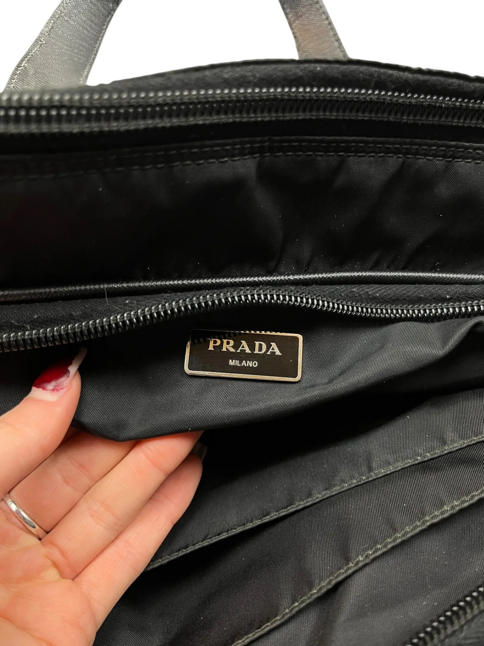 Prada satchel nylon